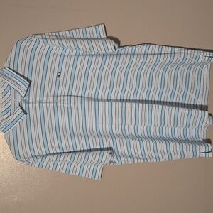 Vineyard Vines Polo Shirt Mens Large Golf Blue Striped Performance Stretch